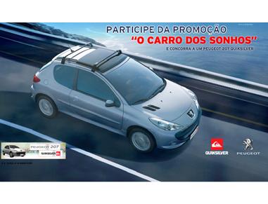 www.ocarrodossonhos.com.br Promoção o carro dos sonhos Quiksilver Peugeot